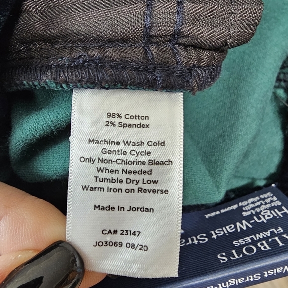 Talbots Flawless plaid high waist straight leg pants new with tags women's 6 - Picture 6 of 13